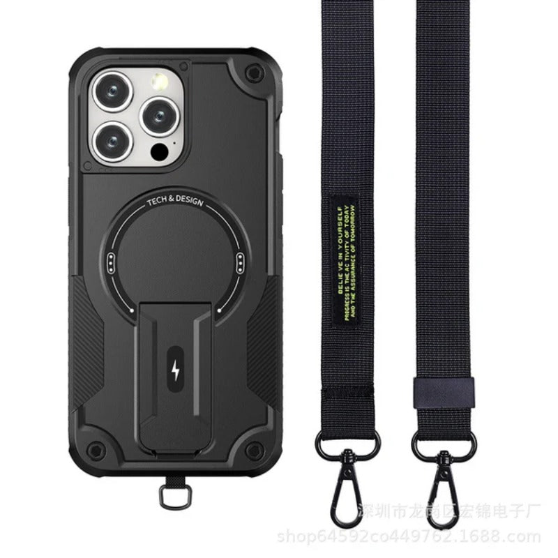 Magnetic diagonal bracket mobile Case for iPhone