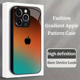 Fashion Gradient Apple Pattern Case for iPhone