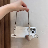 Fashion Leather Handheld Card Holder Case for iPhone