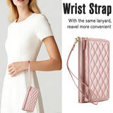 Fashion Rhombus Leather Multi-Function Wallet Case for iPhone