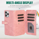 Retro Card-Slot Wallet Crossbody Leather Case for iPhone