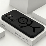 Creative Stick Figure Design Liquid Silicone Case for Samsung