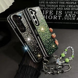 Gradient Full Diamond Gem Bracelet Case for Samsung Z Fold 6 5 4 3