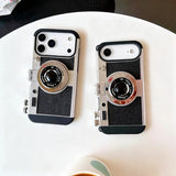 3D Retro Camera Lanyard Shockproof Case For iPhone