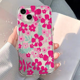 Colorful Flower Clear Phone Case for iPhone
