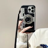 3D Retro Camera Lanyard Phone Case For iPhone