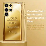 Creative Gold Bar Pattern Electroplated Case for Samsung