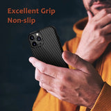 Luxury Gloss Real Carbon Fiber Armor Shockproof Wireless Charge Forged fiber Cover for iPhone