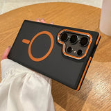 Magsafe Non-Slip Frame Armor Wireless Charging Case For Samsung