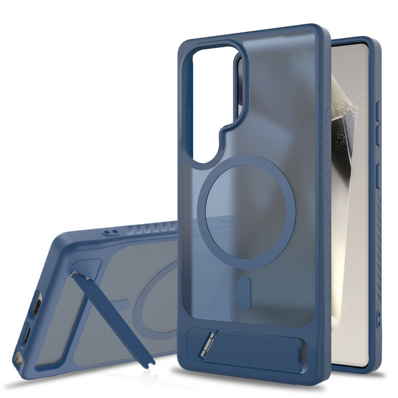 Frosted Magnetic Phone Case With Stand for Samsung