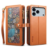 RFID Blocking Card Holder Lanyard Leather Case for iPhone