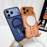 Matte Skin‑Friendly Magnetic Stand Anti‑Drop Case for iPhone