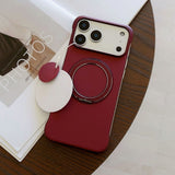 Borderless Ultra-Thin PC Magnetic Kickstand Case for iPhone