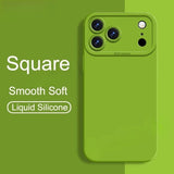 Square Liquid Silicone Silky Feel Soft Phone Case for iPhone