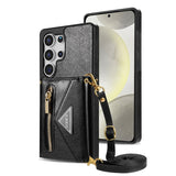 Leather Crossbody Wallet Case for Samsung