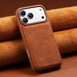 Luxury Leather Flip Wallet Shockproof Case for iPhone