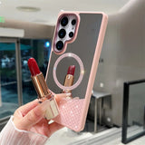 Glitter Diamond Magnetic Mirror Case For Samsung