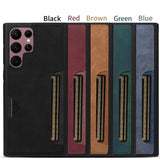 Retro Card Leather Phone Case for Samsung