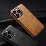 Soft Leather with Lens Protection Case for iPhone