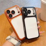 Frosted Translucent Plating Frame PC Phone Case for Iphone