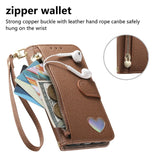 Fashion Heart Pattern Leather Wallet Case for iPhone