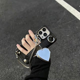 Fashion Leather Handheld Card Holder Case for iPhone