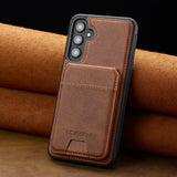 2-in-1 Magnetic Charging Leather Wallet Case for Samsung