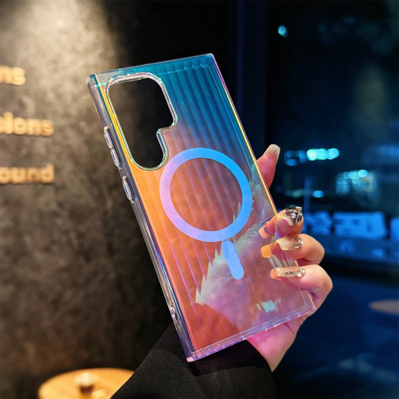 Magnetic Laser Color-Changing Phone Case for Samsung