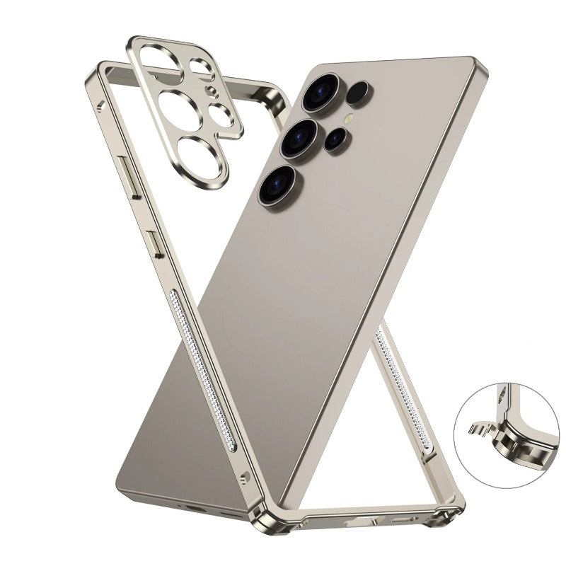 Aluminum Alloy Frame Bumper Metal Lens Phone Case for Samsung