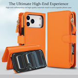 Leather Crossbody Wallet Magnetic Charging Case for iPhone