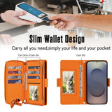 Luxury Leather Crossbody Wallet Case for Samsung