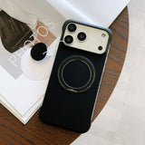 Borderless Ultra-Thin PC Magnetic Kickstand Case for iPhone