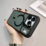 Luxury Matte Transparent Magnetic Kickstand Phone Case for iPhone