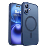 Magnetic Armor Shockproof Matte Translucent Case for iPhone
