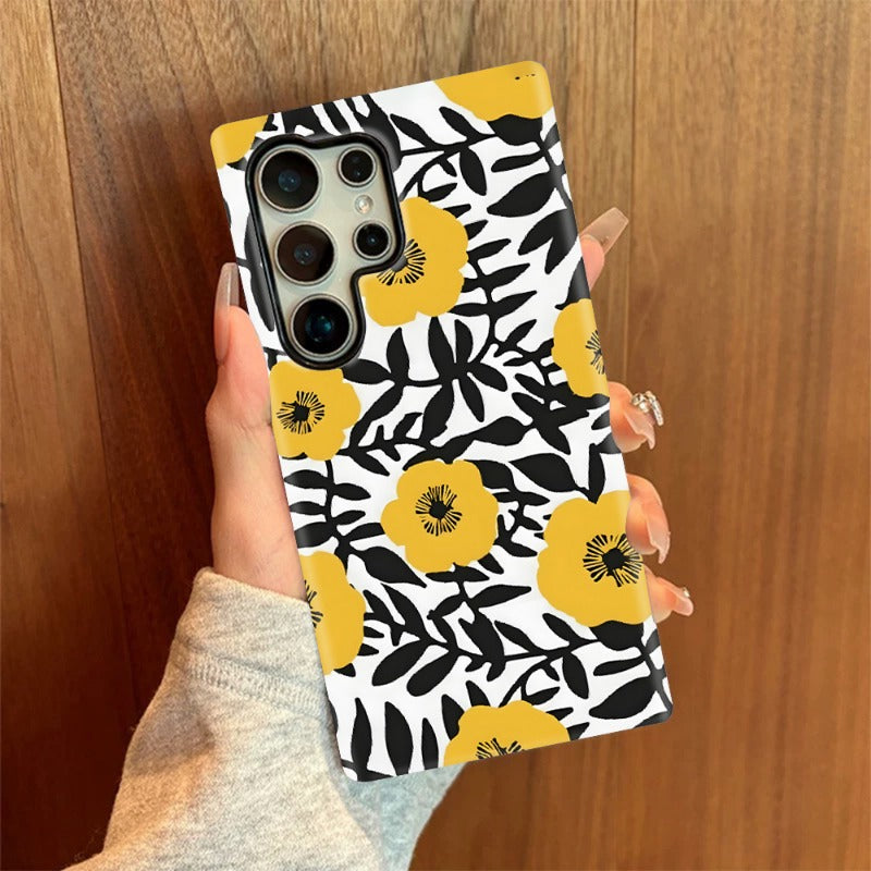 Yellow Flower Magnetic Phone Case for Samsung