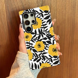 Yellow Flower Magnetic Phone Case for Samsung