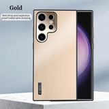 Brushed Metal Textured Shockproof Phone Case for Samsung