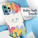 Smiley Face Liquid Silicone Frosted Phone Case for IPhone