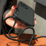 Crossbody Adjustable Lanyard Strap Rope Soft Phone Case for iPhone