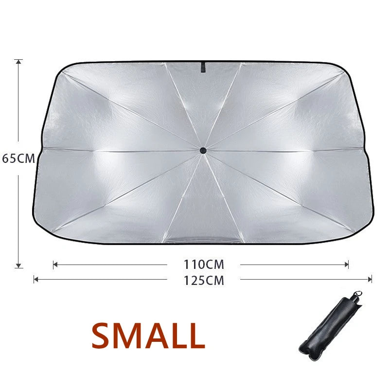 car sunshade retractable sunscreen heat insulation front windshield parasol