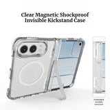 Clear Magnetic Shockproof Invisible Kickstand Case for iPhone Duo