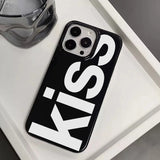 Personalized English Letters Kiss Simple Soft Case For iPhone