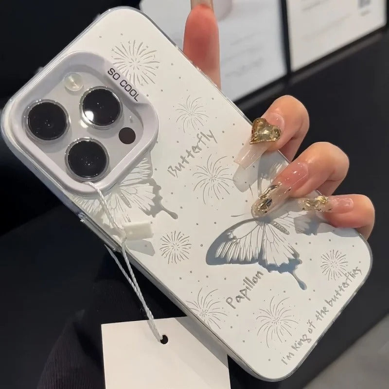 New Butterfly Firework Gradient Phone Case for iPhone