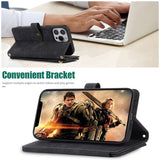 Retro Card-Slot Wallet Crossbody Leather Case for iPhone