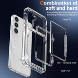 Transparent Flip Phone Case With Card Slot for Samsung