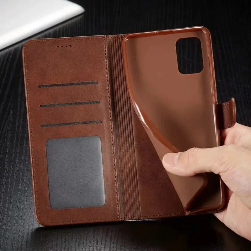 Business Leather Wallet Case for Samsung