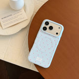 Polka-Dot Magnetic Matte Shockproof Case for iPhone