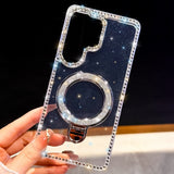 Rhinestone Glitter Transparent Phone Case for Samsung