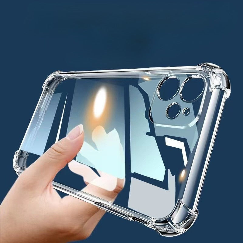 Full-Coverage Transparent Shockproof Phone Case for IPhone