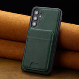 2-in-1 Magnetic Charging Leather Wallet Case for Samsung